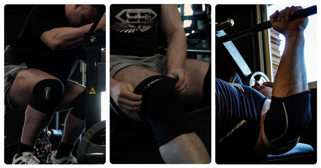 équipements de musculation xtremefit, genouillères, bandes de genoux