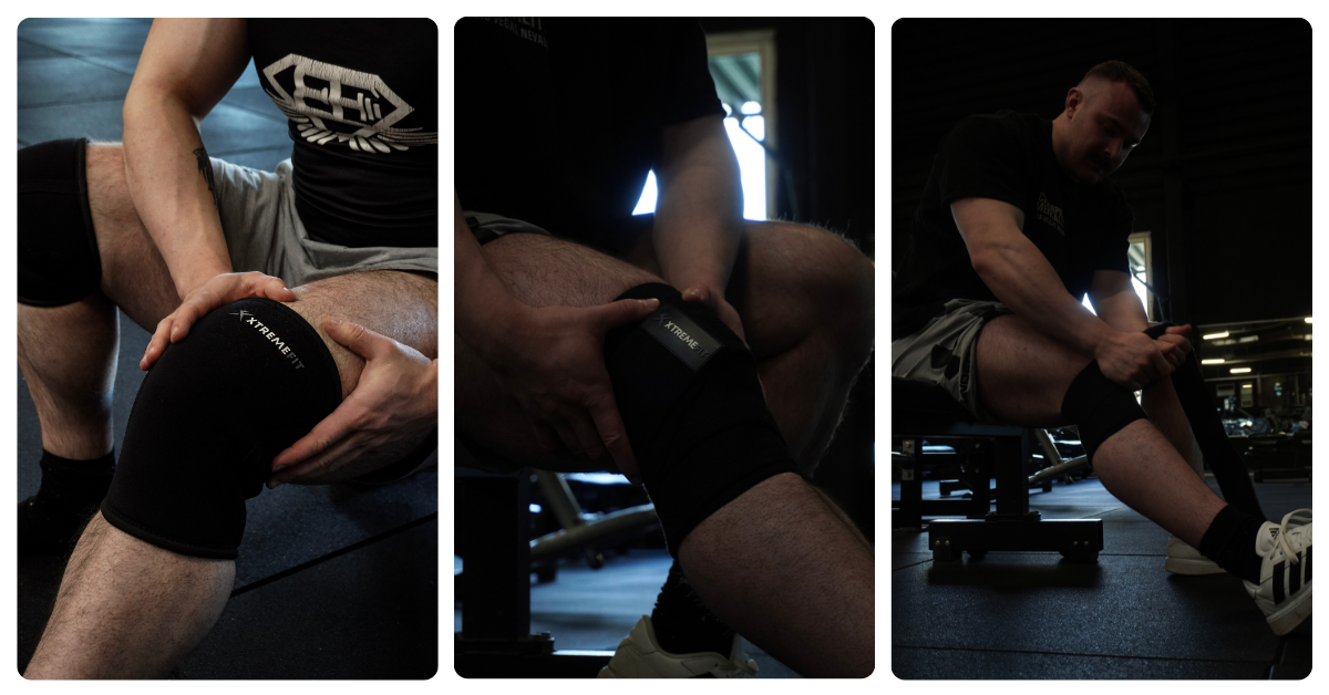 Genouillères et bandes de genoux xtremefit pour musculation et haltérophilie