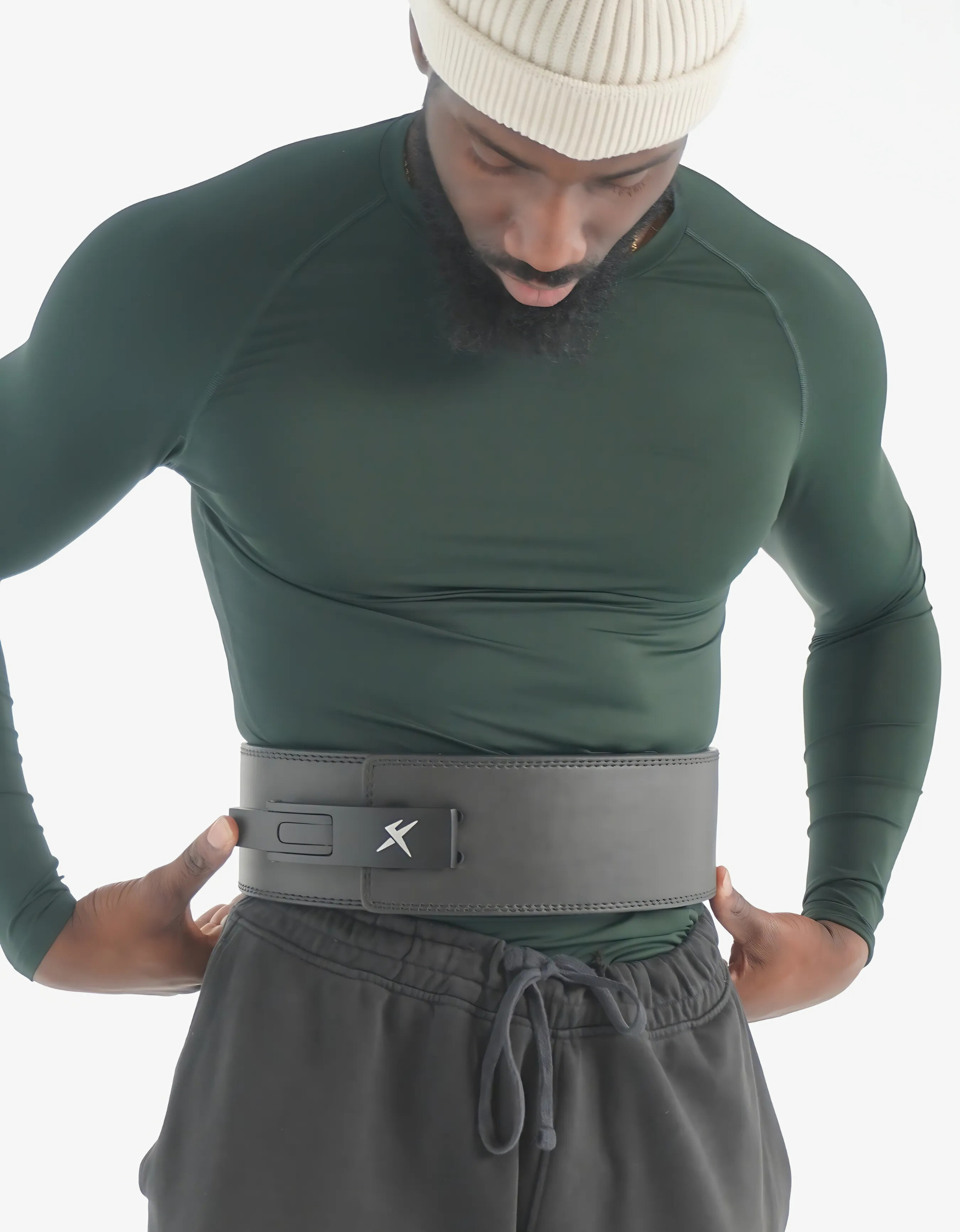 Ceinture de musculation en cuir de haute qualité de 13MM avec boucle noir