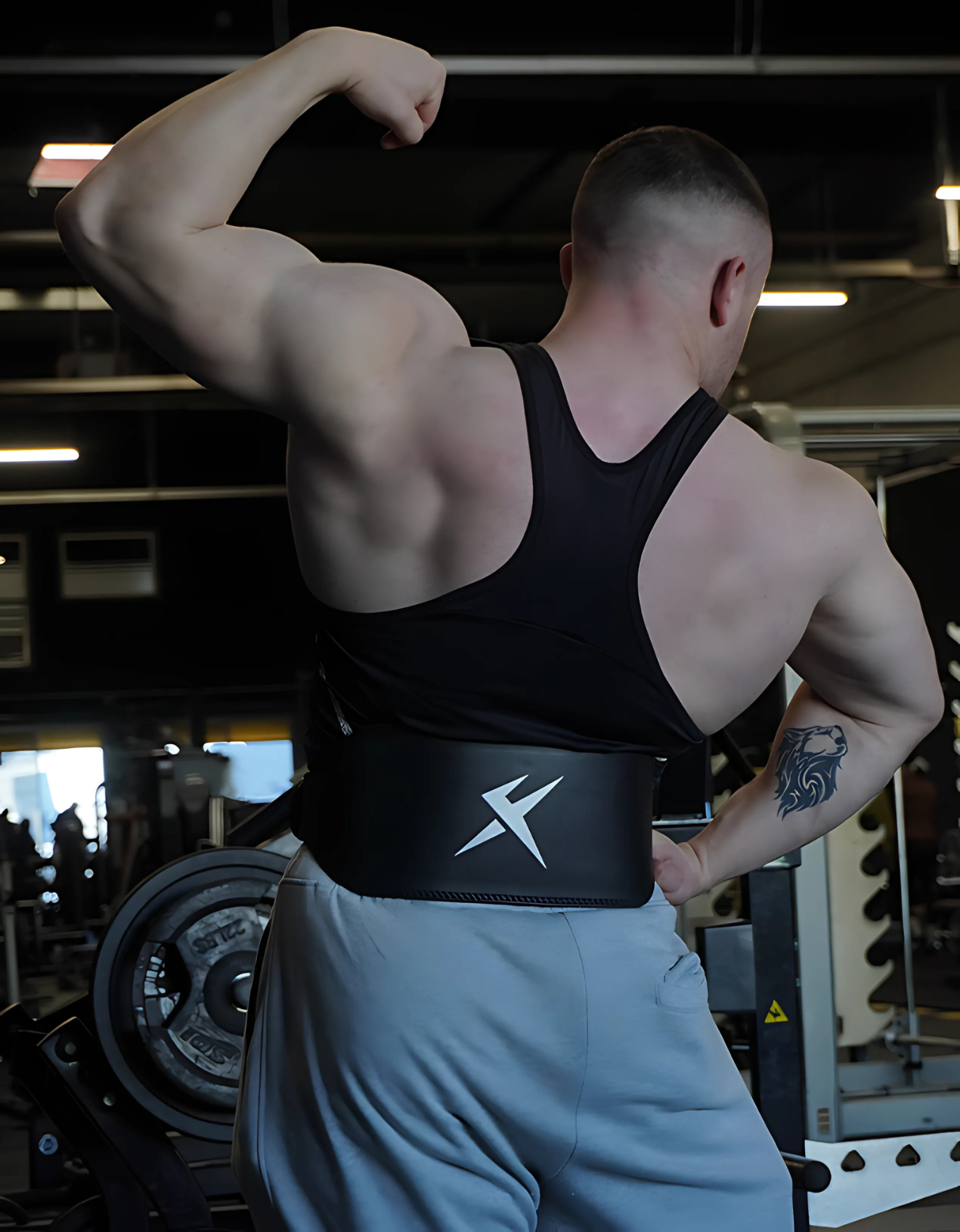 ceinture de bodybuilding xtremefit noir à boucle de dos
