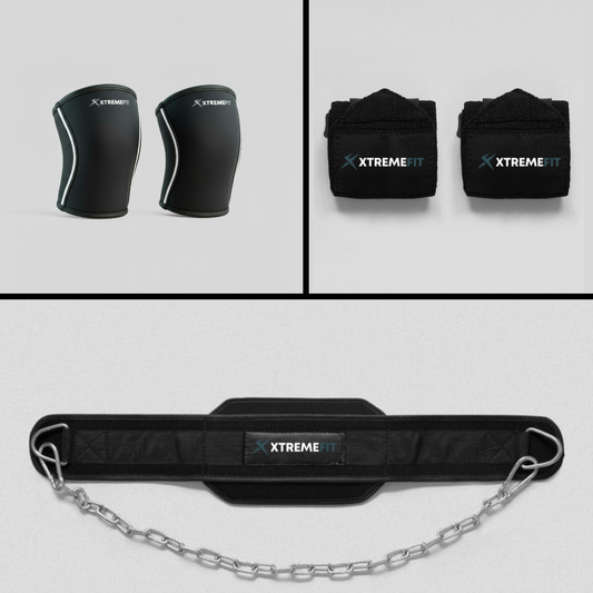 pack complet genouillères crossfit, protege poignet, ceinture lestée